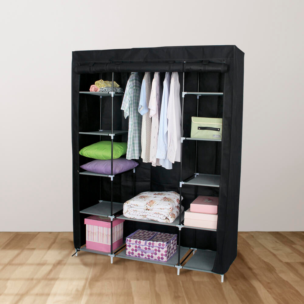 Armario Ropero de Tela con Cremallera y Estantes