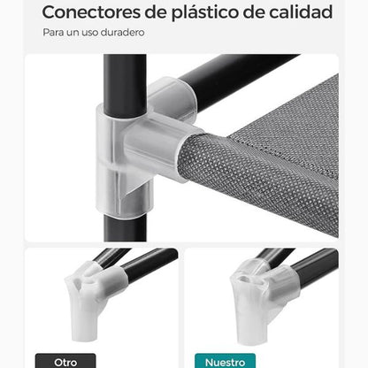 Armario Ropero de Tela con Cremallera y Estantes